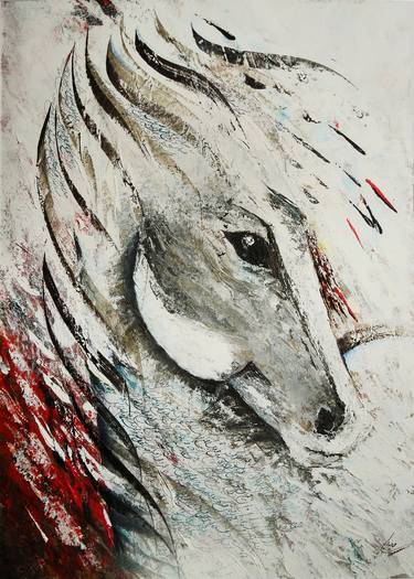 Print of Figurative Horse Paintings by Hesam Pakbeen