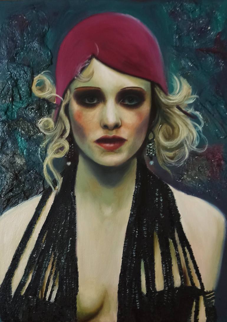 la fille de la belle Epoque Painting by Laura Muolo | Saatchi Art