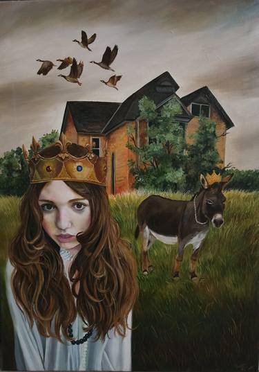 Original Surrealism People Paintings by Laura Muolo