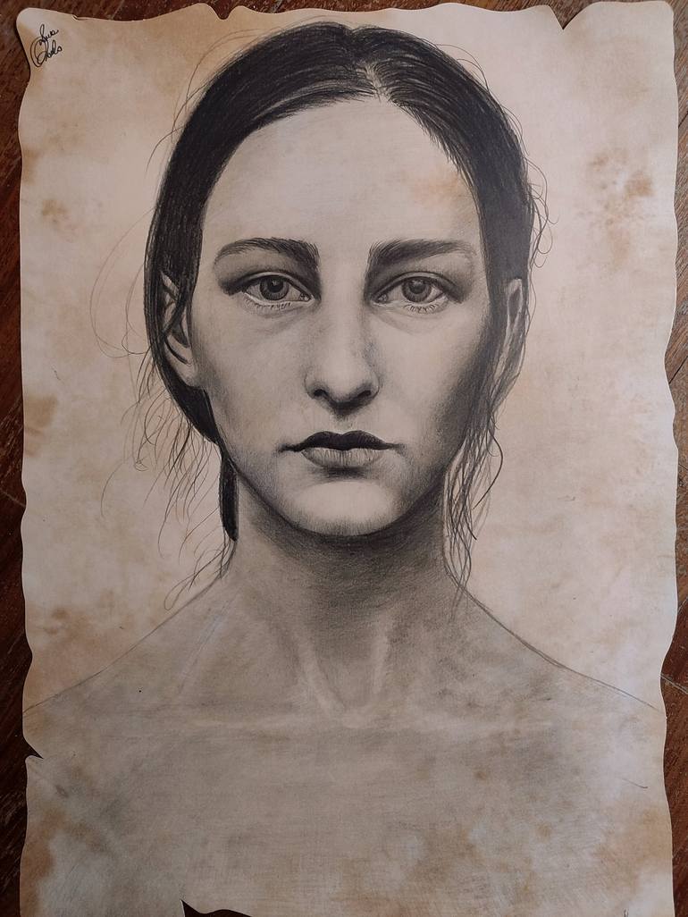 Original Realism People Drawing by Laura Muolo