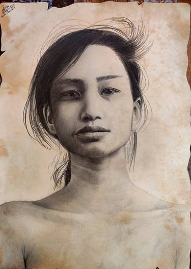 Original Realism People Drawings by Laura Muolo