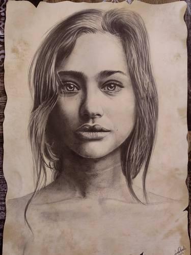 Original Figurative People Drawing by Laura Muolo