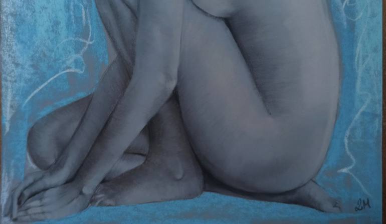 Original Figurative Nude Drawing by Laura Muolo