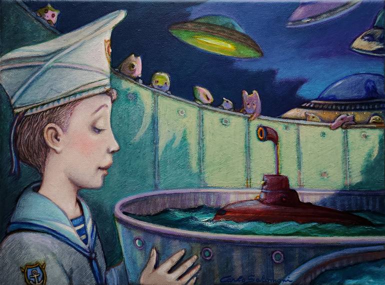 Original Contemporary Children Paintings by Carlo Salomoni