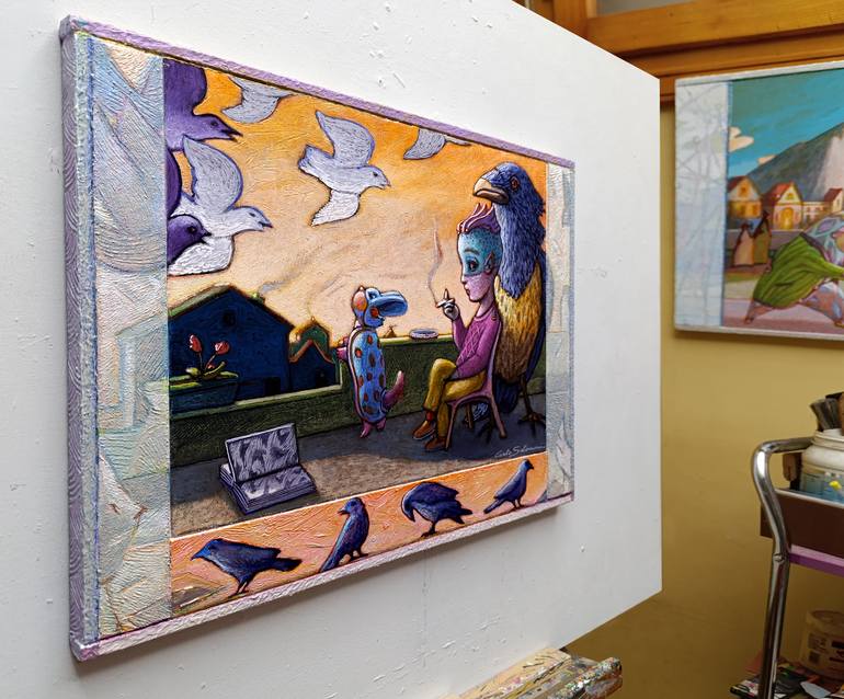 Original Figurative Fantasy Painting by Carlo Salomoni