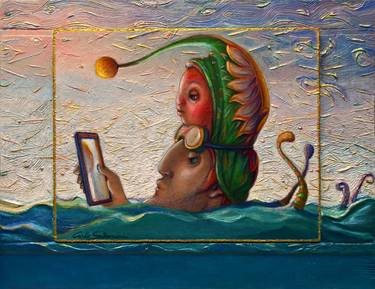 Download Selfie With The Fish 3d Effect Integrated Frame Painting By Carlo Salomoni Saatchi Art