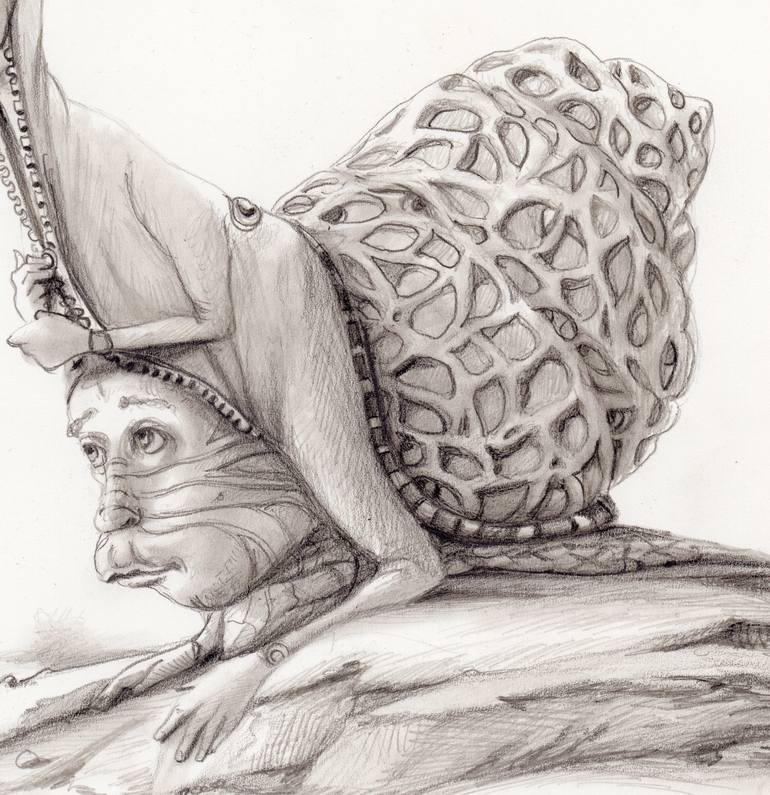 Original Figurative Fantasy Drawing by Carlo Salomoni