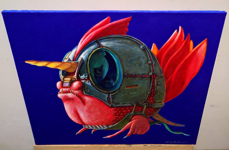 Original Figurative Animal Painting by Carlo Salomoni