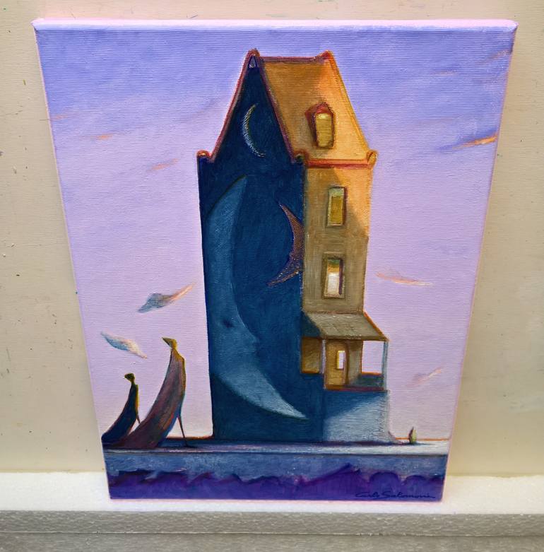 Original Figurative Architecture Painting by Carlo Salomoni