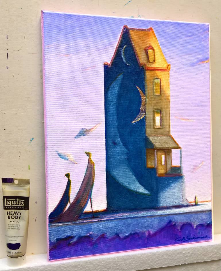 Original Figurative Architecture Painting by Carlo Salomoni