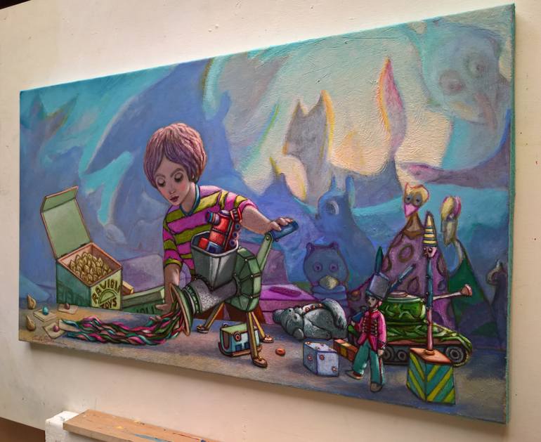 Original Figurative Fantasy Painting by Carlo Salomoni