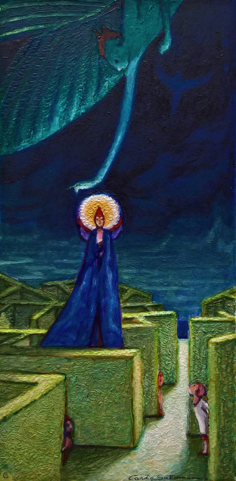 Original Surrealism Fantasy Painting by Carlo Salomoni