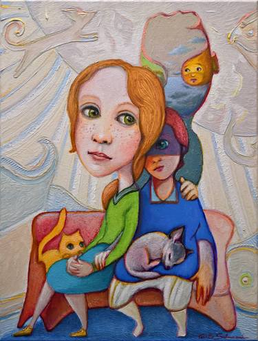 Print of Figurative Family Paintings by Carlo Salomoni