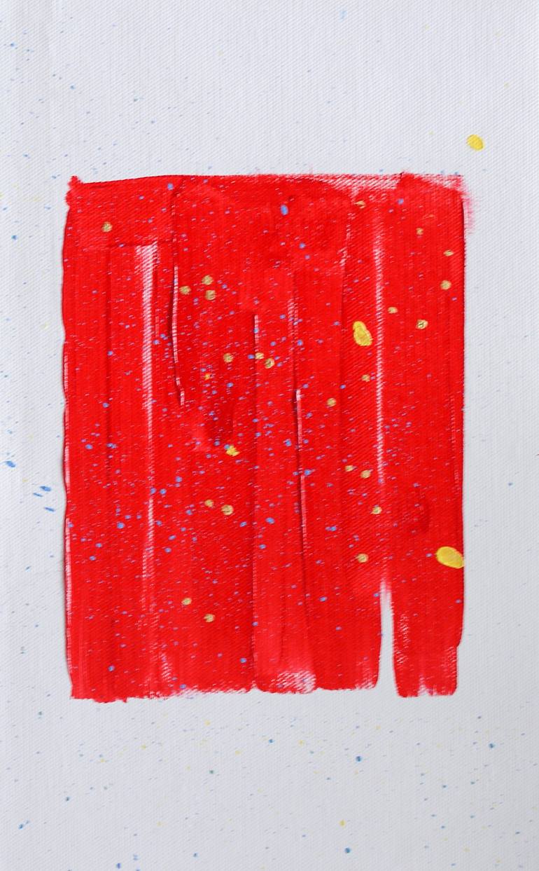 Red abstract painting original, minimal painting, Modern Minimalist Art ...