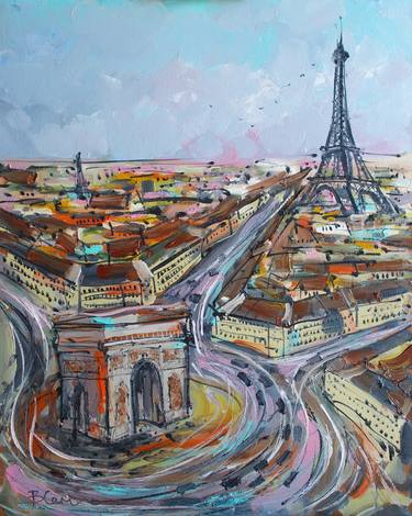 Print of Abstract Expressionism Cities Paintings by Viktoria Sukhanova