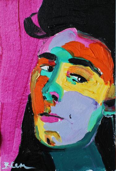 Print of Abstract Expressionism Portrait Paintings by Viktoria Sukhanova