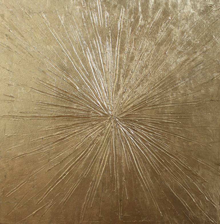 Gold Leaf Painting Gold Leaf Abstract Painting Gold Foil Painting