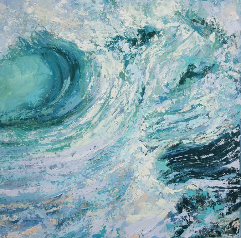 Original Abstract Expressionism Seascape Painting by Hannah Bruce
