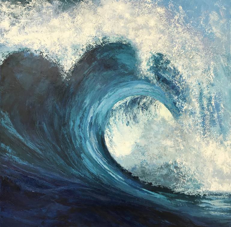 Resolute Wave Painting by Hannah Bruce | Saatchi Art