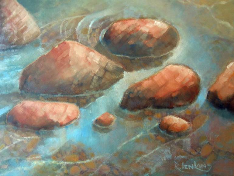 River Rocks Painting by R Jenkins