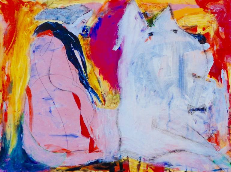 Original Abstract Women Painting by Jenn Ashton