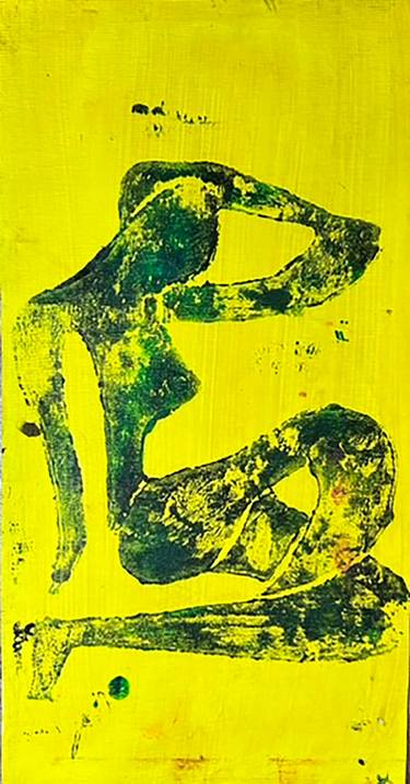 Original Abstract Expressionism Body Printmaking by Ioana Dana Nitescu