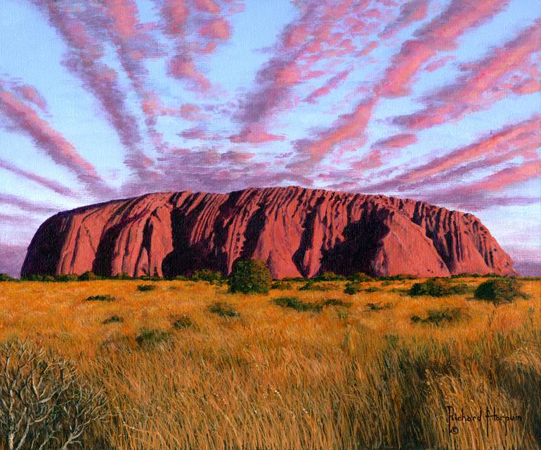 Uluru Sunset Ayers Rock Central Australia Painting By Richard Harpum Saatchi Art