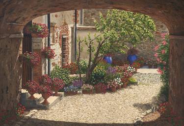 Print of Realism Garden Paintings by Richard Harpum