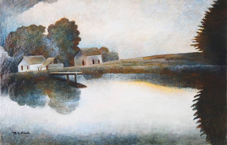 Farm Pond Painting by Marcus Clark | Saatchi Art