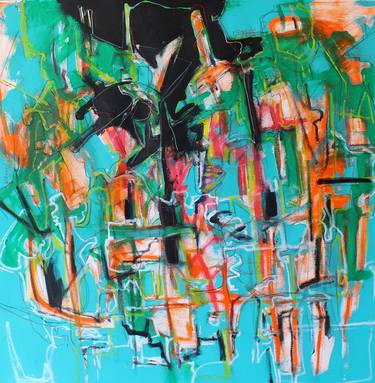 Original Expressionism Abstract Paintings by Adrian Jesus Falcon