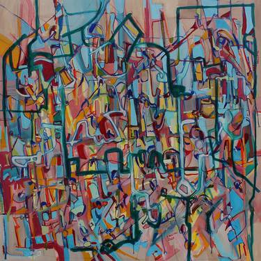 Original Abstract Expressionism Abstract Paintings by Adrian Jesus Falcon