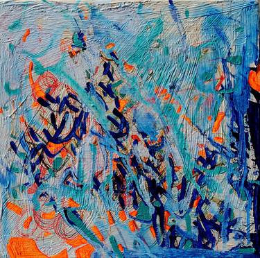 Original Abstract Expressionism Abstract Painting by Adrian Jesus Falcon