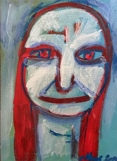 Original Abstract Expressionism People Painting by Agnieszka Boroń