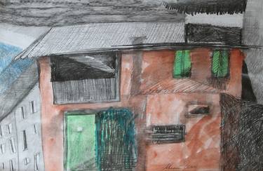 Original Abstract Expressionism Architecture Drawings by Agnieszka Boroń