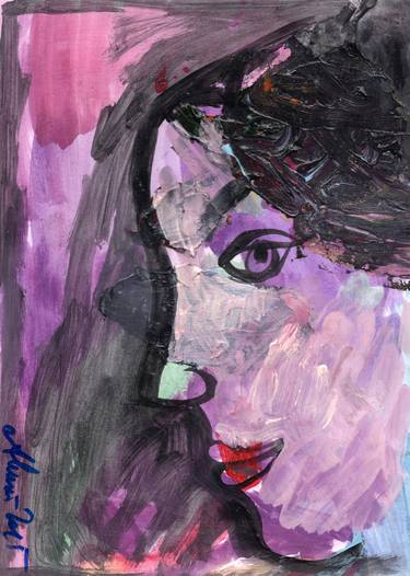 Original Abstract Expressionism Portrait Paintings by Agnieszka Boroń