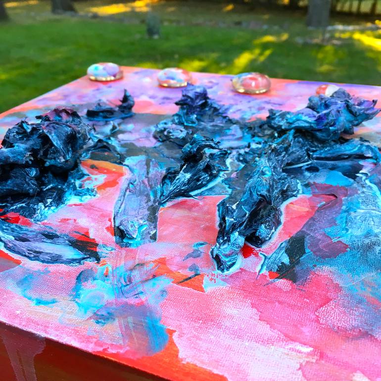 Original Abstract Expressionism Abstract Painting by Oksana Prokopenko