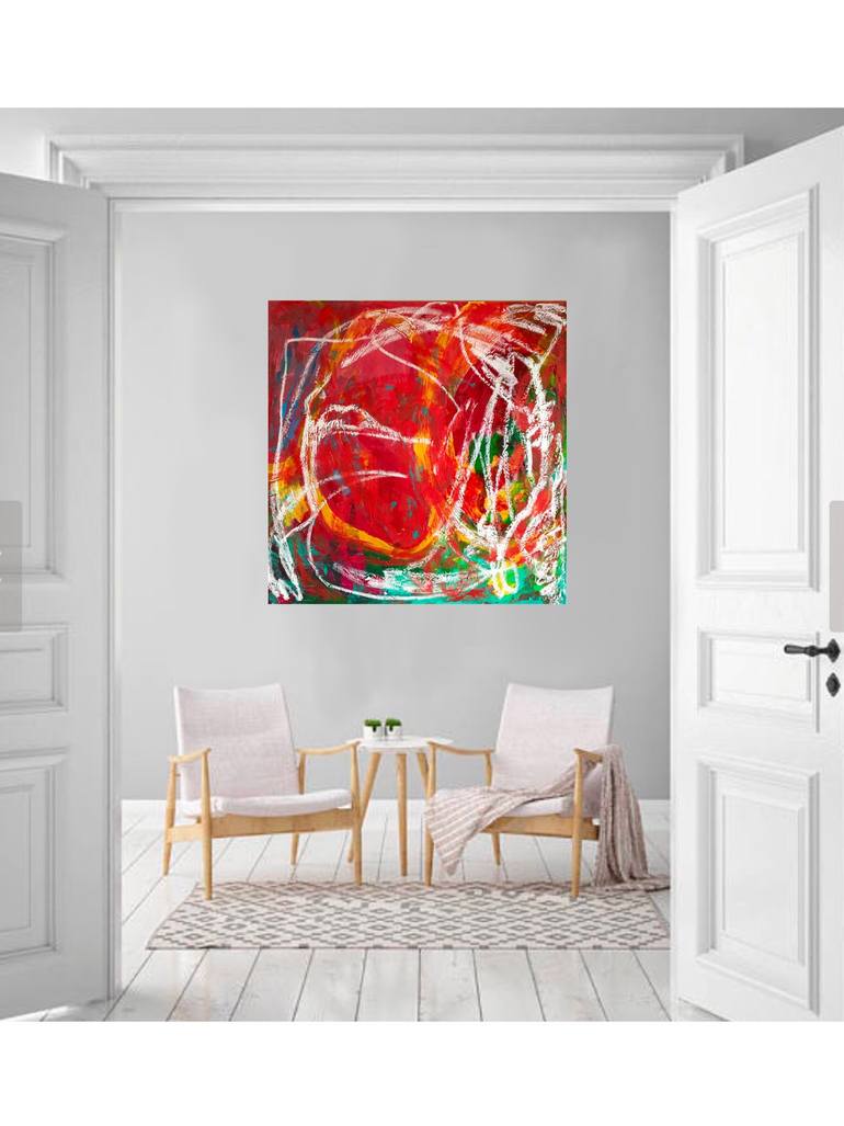 Original Abstract Expressionism Abstract Painting by Oksana Prokopenko