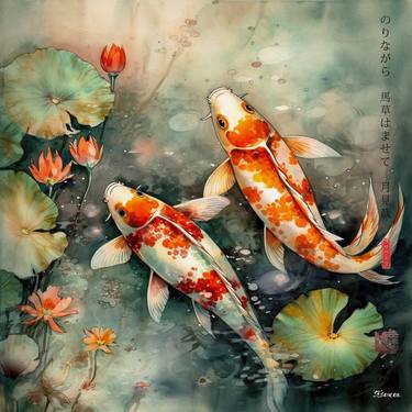 Print of Fish Paintings by Ksavera Art