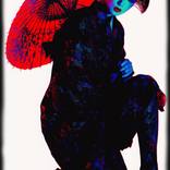 Glamorous japanese geisha - surrealism fashion portrait by Ksavera Art