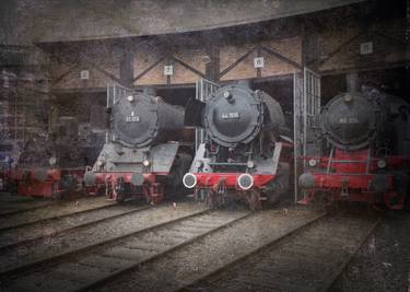 Old steam trains in the depot z12 by Ksavera thumb