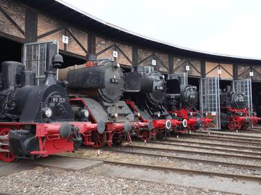 Old steam trains in the depot 08504saa by Ksavera thumb