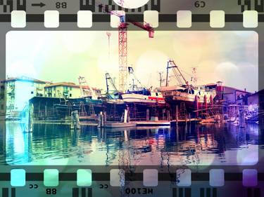 Ship in Venice port - photography print on canvas or paper DSC00762m1 thumb