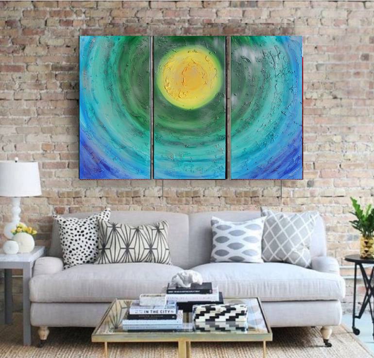 Original Abstract Landscape Painting by Ksavera Art