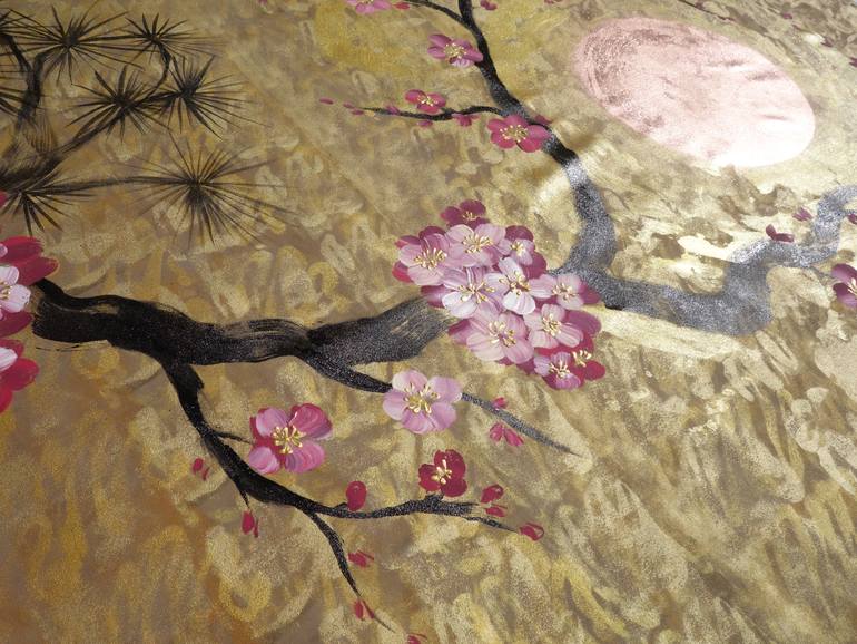 Original Art Deco Landscape Painting by Ksavera Art
