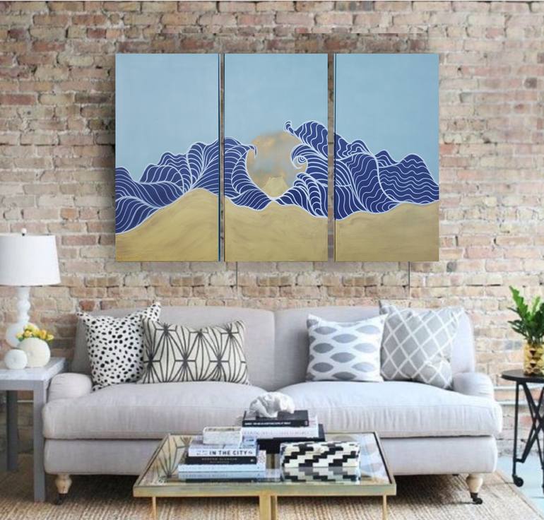 Original Abstract Landscape Painting by Ksavera Art