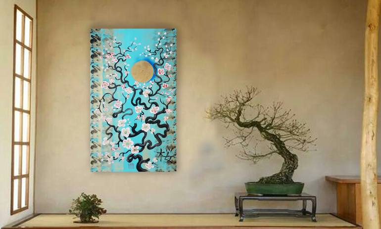 Original Art Deco Tree Painting by Ksavera Art