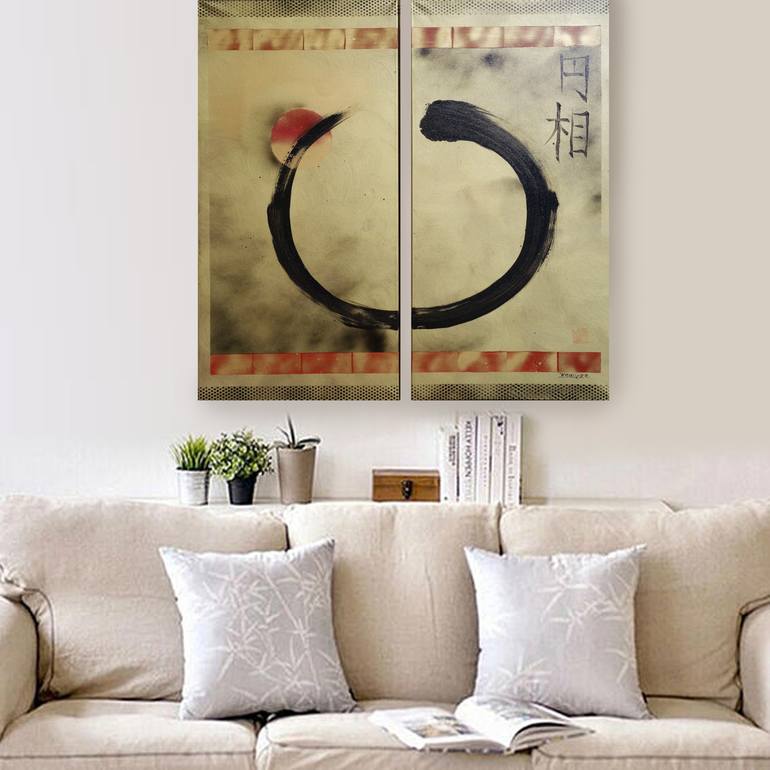 Original Abstract Calligraphy Painting by Ksavera Art