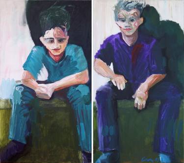 Original Modern Men Paintings by Rita Erven