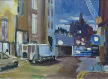 Original Figurative Cities Paintings by John Pegg