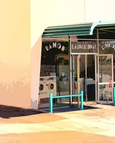 OUTSIDE THE LAUNDROMAT Palm Springs CA - Limited Edition of 21 thumb